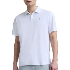 Champion Men’s Performance Sport Polo, Standard Fit(Bright White – C Logo)