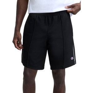 Champion Men’s Pintuck 9″ Short with Piping, Standard Fit(Black)