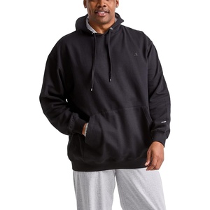 Champion Men’s Pullover Fleece Hoodie, Standard Fit, Midweight, C Logo, Available in Regular and Big & Tall(Black)