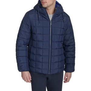 Champion Men’s Reversible Box Quilted Hooded Jacket(Navy/Royal Blue)