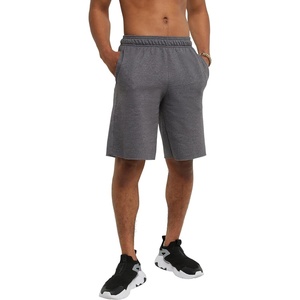 Champion Men’s Shorts, Fleece, Midweight Shorts, Athletic Shorts With Pockets (Reg. Or Big & Tall)(Granite Heather C Patch Logo)