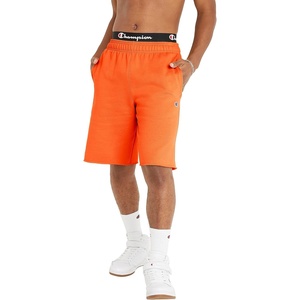 Champion Men’s Shorts, Fleece, Midweight Shorts, Athletic Shorts With Pockets (Reg. Or Big & Tall)(Laser Orange C Patch Logo)