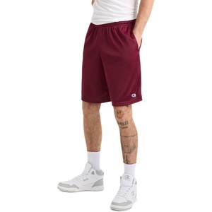 Champion Men’s Shorts, Men’s Mesh Gym Shorts, Lightweight Athletic Shorts (Reg. Or Big & Tall)(Bordeaux Red – C Patch Logo)