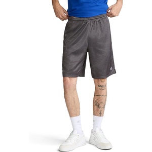 Champion Men’s Shorts, Men’s Mesh Gym Shorts, Lightweight Athletic Shorts (Reg. Or Big & Tall)(Granite Heather – C Patch Logo)