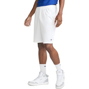 Champion Men’s Shorts, Men’s Mesh Gym Shorts, Lightweight Athletic Shorts (Reg. Or Big & Tall)(White – C Patch Logo)