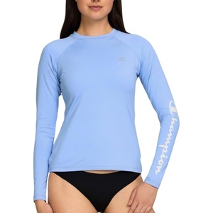 Champion Rash Guard for Women, Womens Rash Guard Long Sleeve Shirts, Rashguard Swim Shirt Women UPF 50+ SPF & UV Protection(Light Blue)