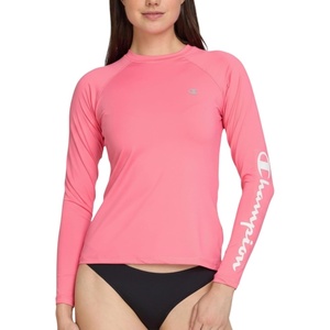 Champion Rash Guard for Women, Womens Rash Guard Long Sleeve Shirts, Rashguard Swim Shirt Women UPF 50+ SPF & UV Protection(Pink)