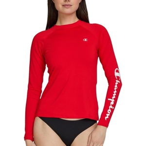 Champion Rash Guard for Women, Womens Rash Guard Long Sleeve Shirts, Rashguard Swim Shirt Women UPF 50+ SPF & UV Protection(Red)