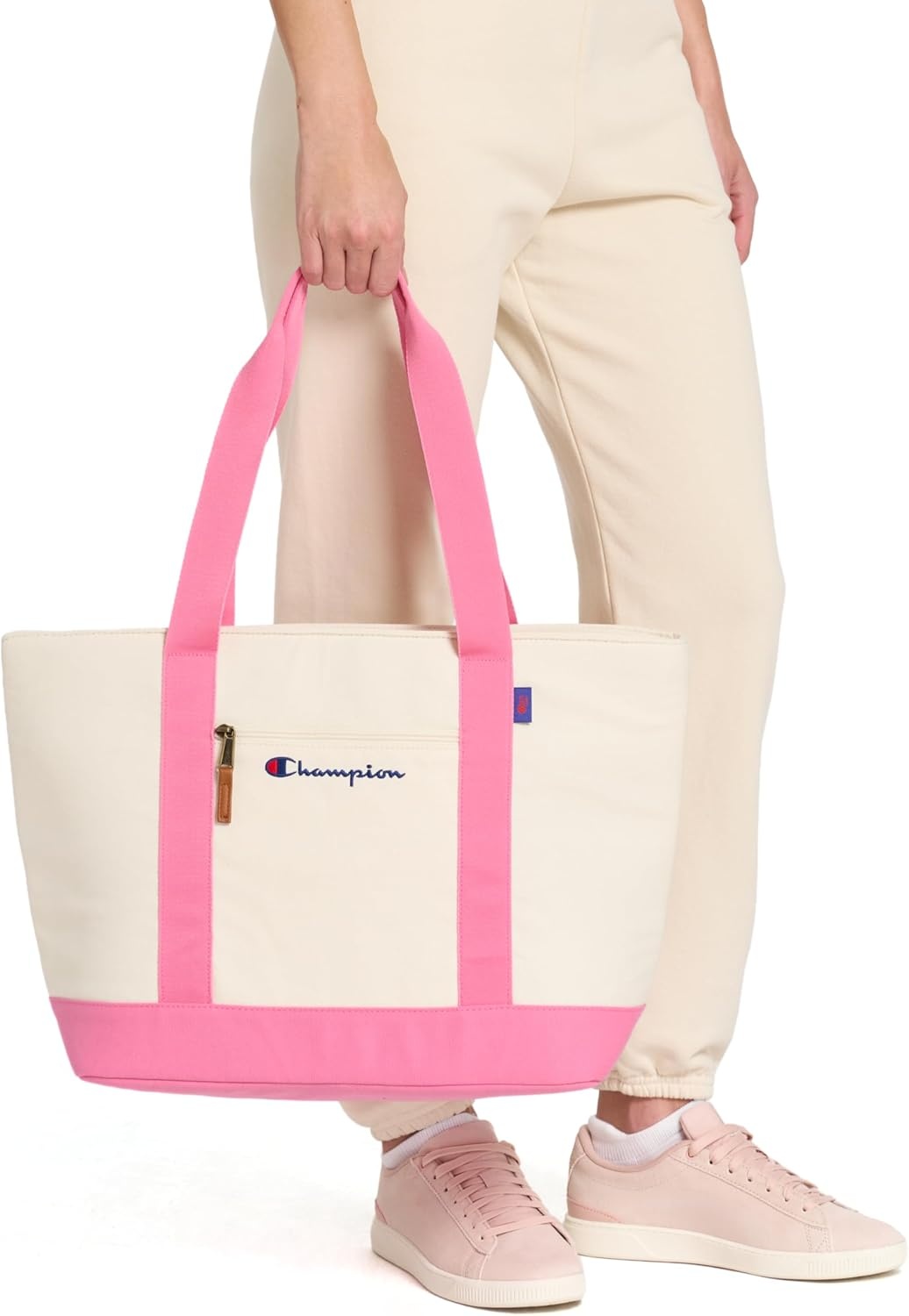 image:imageChampion Classic Canvas Insulated Market Tote with Bottle Opener Zip Pocket CottonPink Cosmos One SizeCottonPink Cosmos
