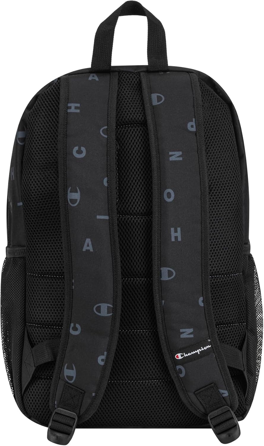 image:imageChampion Kids Merit Backpack with Padded Straps Water Bottle Pocket and Laptop Compartment for Daily Use Coral One SizeBlackGrey