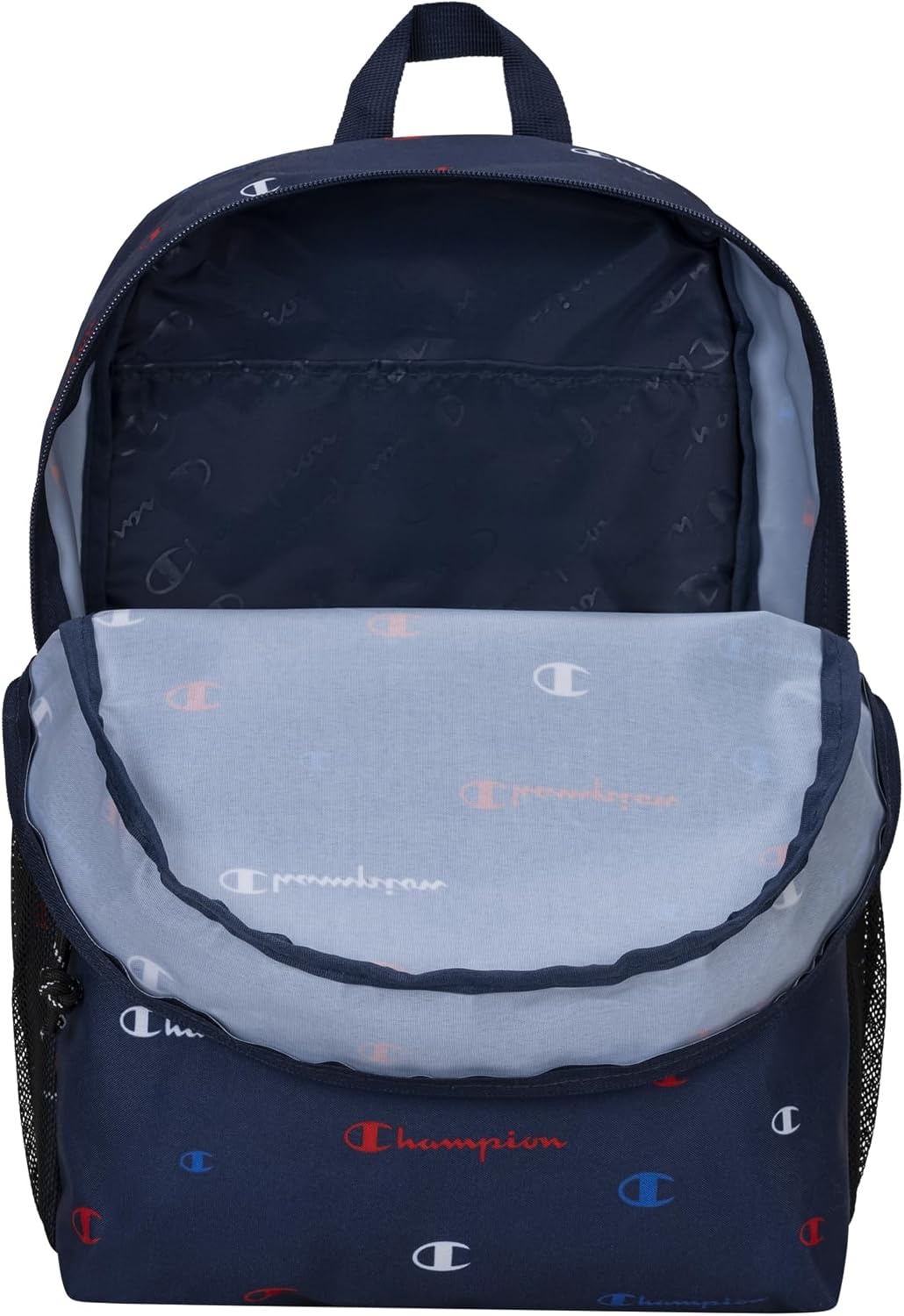 image:imageChampion Kids Merit Backpack with Padded Straps Water Bottle Pocket and Laptop Compartment for Daily Use Coral One SizeNavyChampion Red