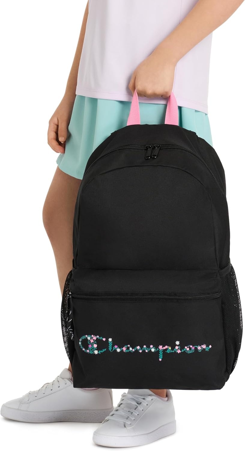image:imageChampion Kids Merit Backpack with Padded Straps Water Bottle Pocket and Laptop Compartment for Daily Use Coral One SizePink