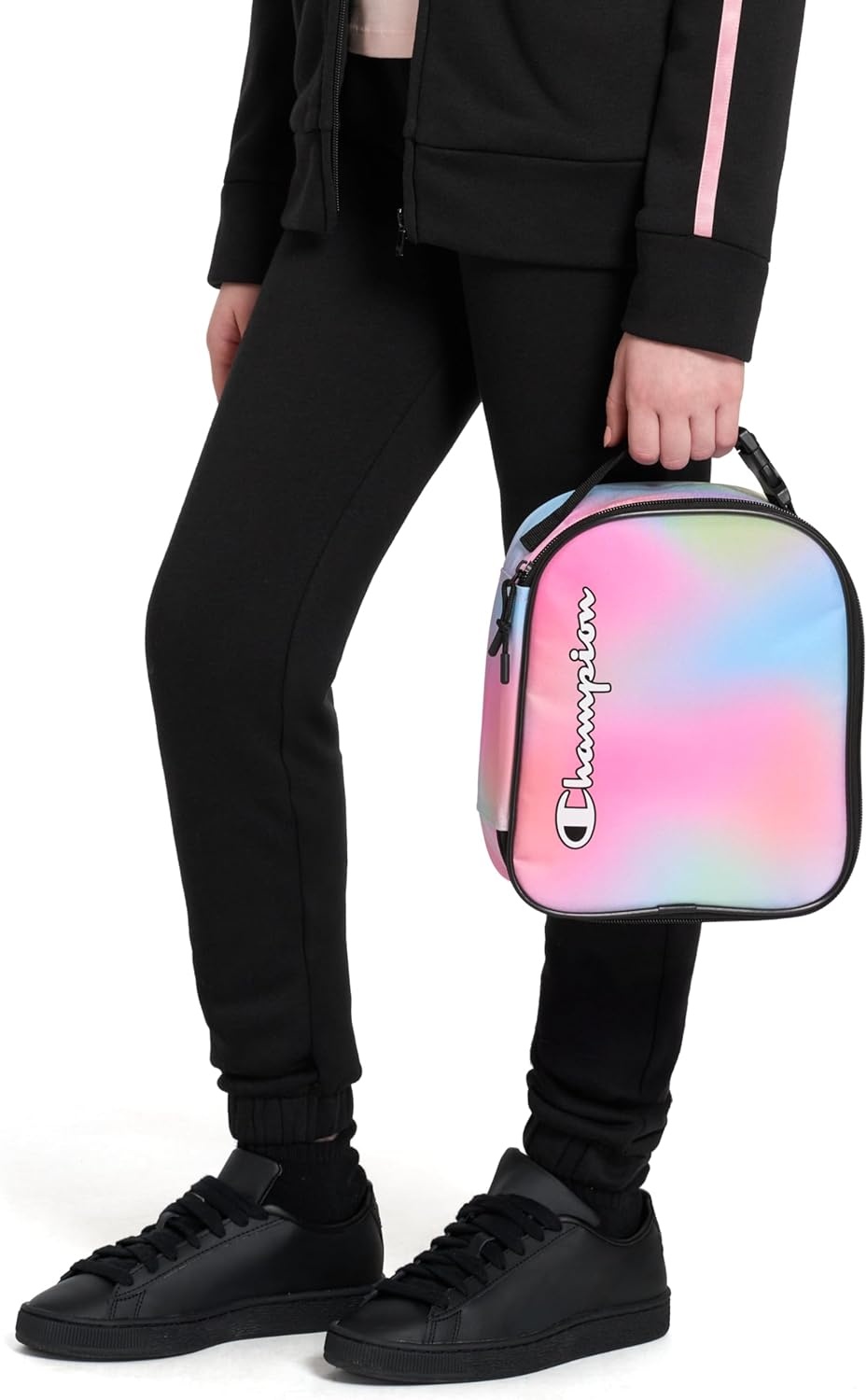 image:imageChampion Kids Merit Insulated Lunch Box with Carry Handle No Leak Cooler Bag for Daily Use Pink HeatherDark HeatherHot Pink One SizePink HeatherDark HeatherHot Pink