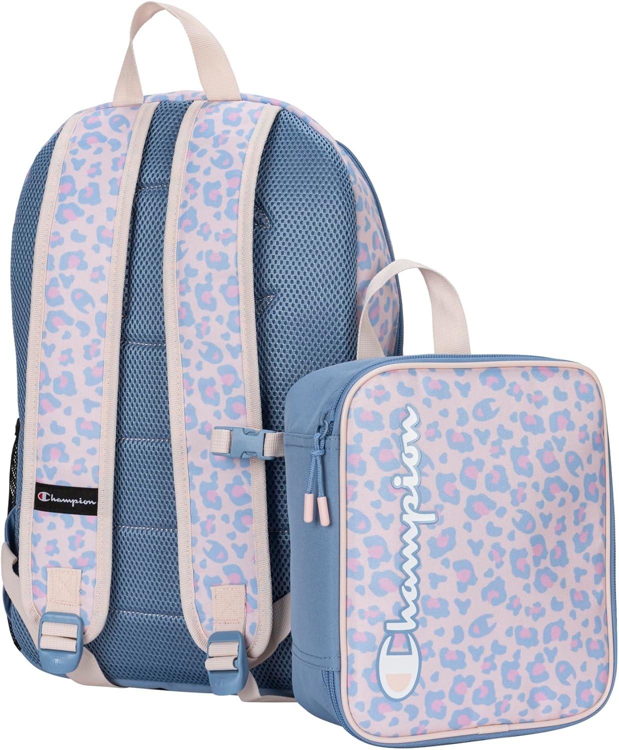 image:imageChampion Kids Mode 2Piece Backpack and Insulated Lunch Box Combo Set with Laptop Compartment Padded Straps Water Bottle Pocket for Daily Use Endless SkyRose One Size