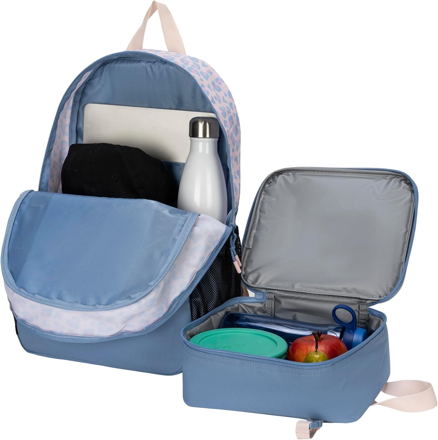 image:imageChampion Kids Mode 2Piece Backpack and Insulated Lunch Box Combo Set with Laptop Compartment Padded Straps Water Bottle Pocket for Daily Use Endless SkyRose One Size