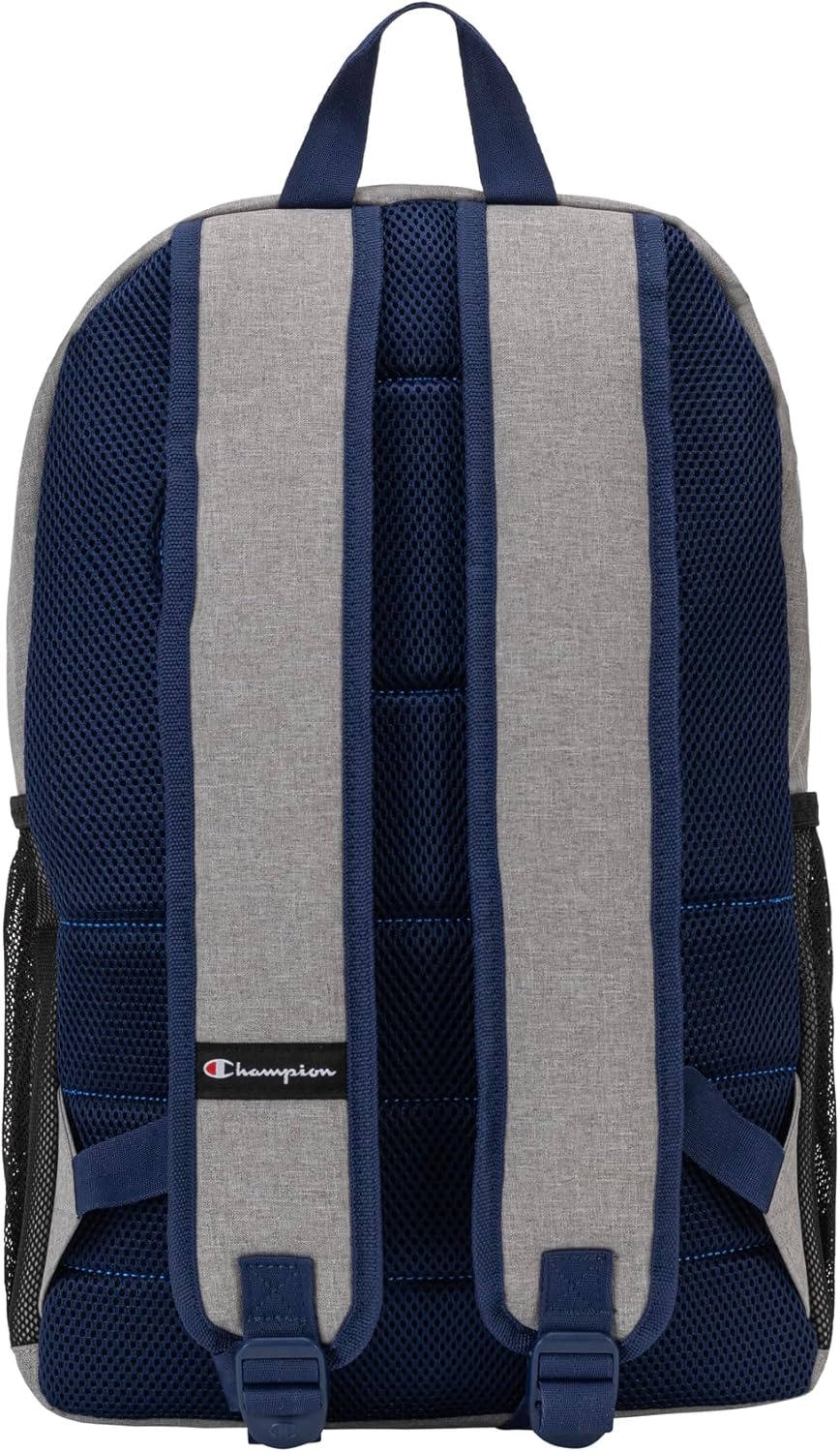 image:imageChampion Phase Laptop Backpack with Padded Adjustable Straps Water Bottle Pockets for Work Travel Commute BlackPomegranate One SizeLight Heather GreyBlue Depths