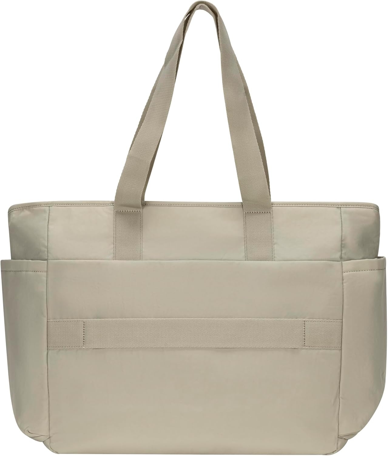 image:imageChampion Quartz Crinkle Nylon Tote with Laptop Sleeve Luggage Strap Zip ClosureAbbey Stone