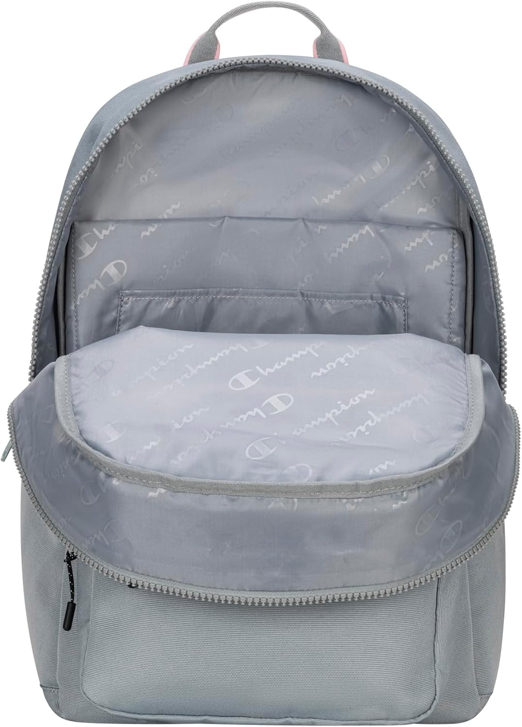 image:imageChampion Steady Laptop Backpack with Padded Adjustable Straps Water Bottle Pockets for Work Travel Commute Ballerina SlipperFuchsia One SizeGreyRose Shadow