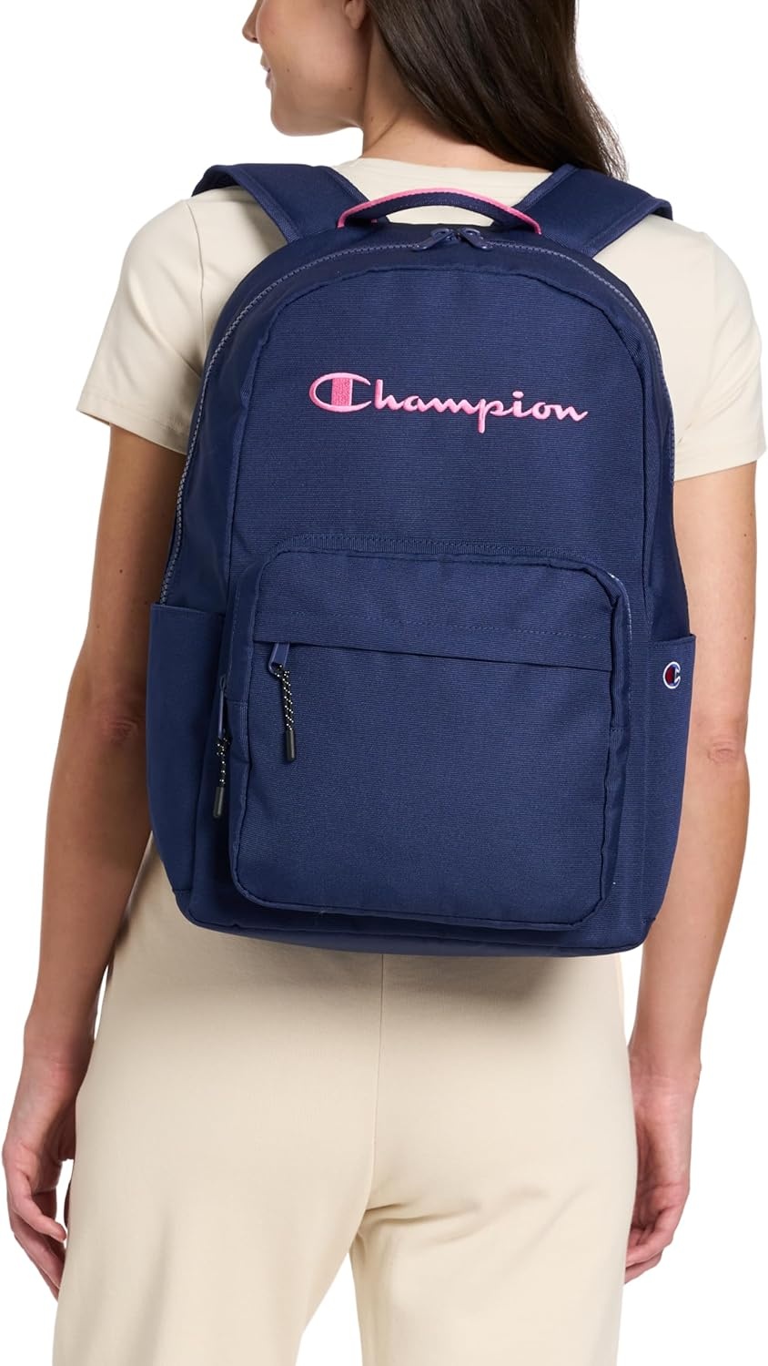 image:imageChampion Steady Laptop Backpack with Padded Adjustable Straps Water Bottle Pockets for Work Travel Commute Ballerina SlipperFuchsia One SizeSeven Seas BluePewter Blue