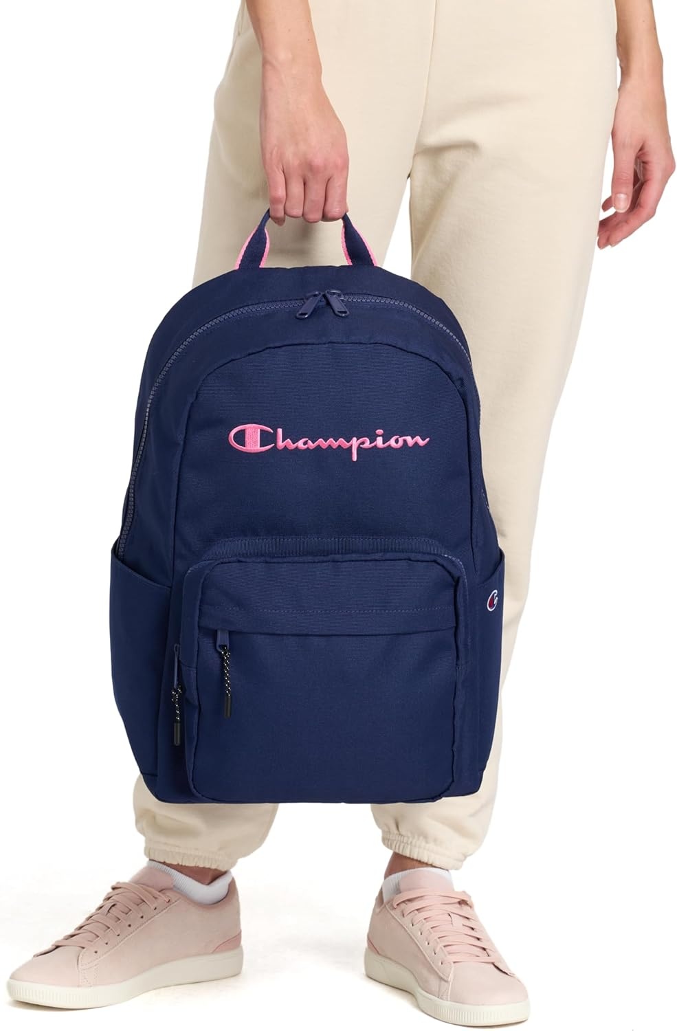 image:imageChampion Steady Laptop Backpack with Padded Adjustable Straps Water Bottle Pockets for Work Travel Commute Ballerina SlipperFuchsia One SizeSeven Seas BluePewter Blue