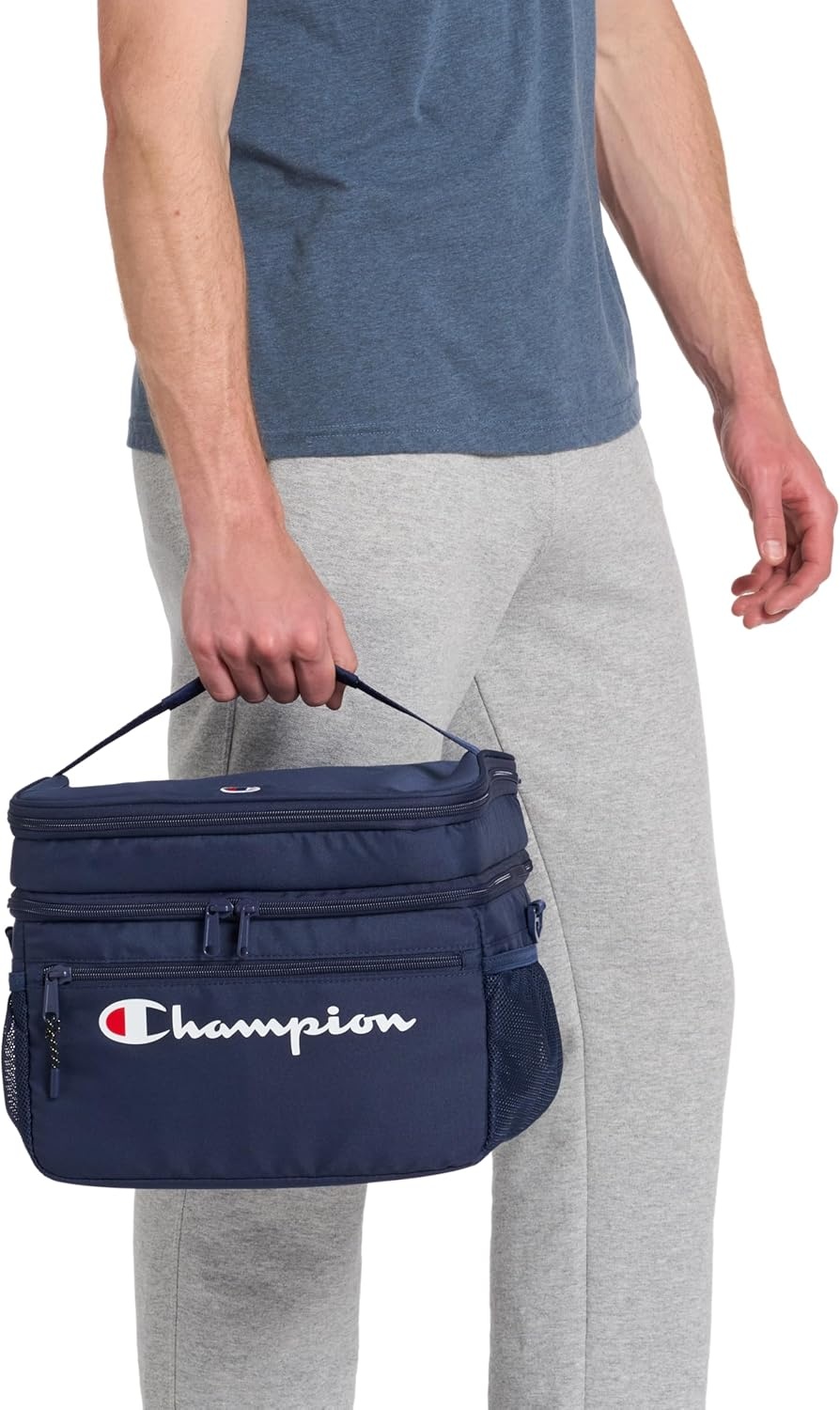 image:imageChampion System Soft Insulated Carryall with Dual Compartments Bottle Opener Adjustable StrapBlack