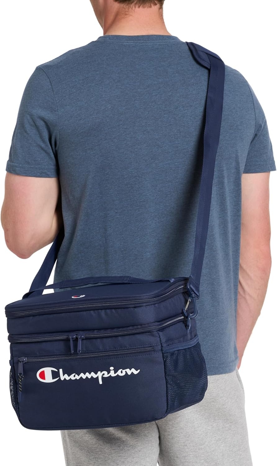 image:imageChampion System Soft Insulated Carryall with Dual Compartments Bottle Opener Adjustable StrapSail Away Navy
