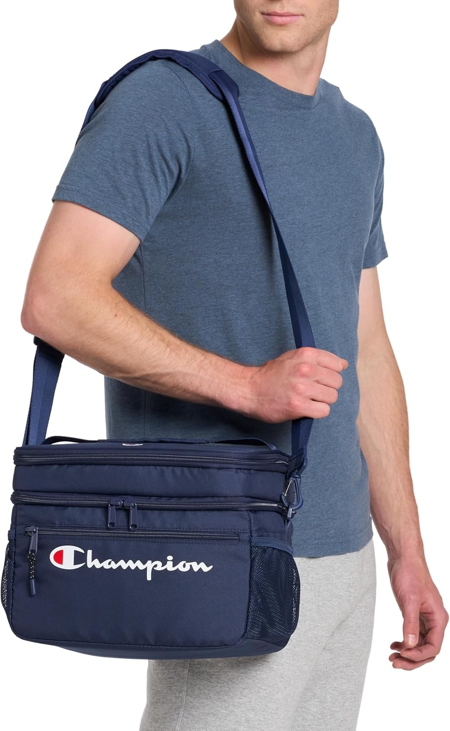 image:imageChampion System Soft Insulated Carryall with Dual Compartments Bottle Opener Adjustable StrapSail Away Navy