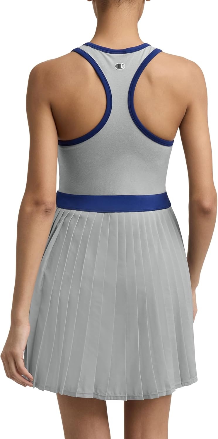 image:imageChampion Womens Match Point 14 Zip Sleeveless 325 Tennis Dress Fitted 3 Inner ShortOxford Gray Heather
