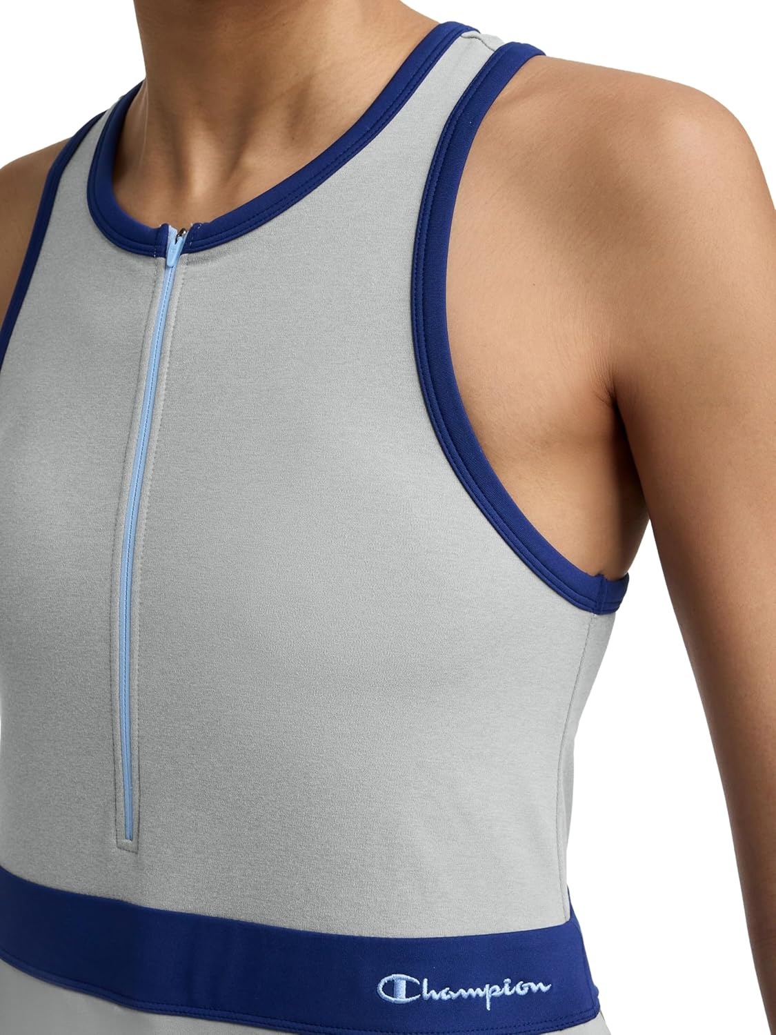 image:imageChampion Womens Match Point 14 Zip Sleeveless 325 Tennis Dress Fitted 3 Inner ShortOxford Gray Heather
