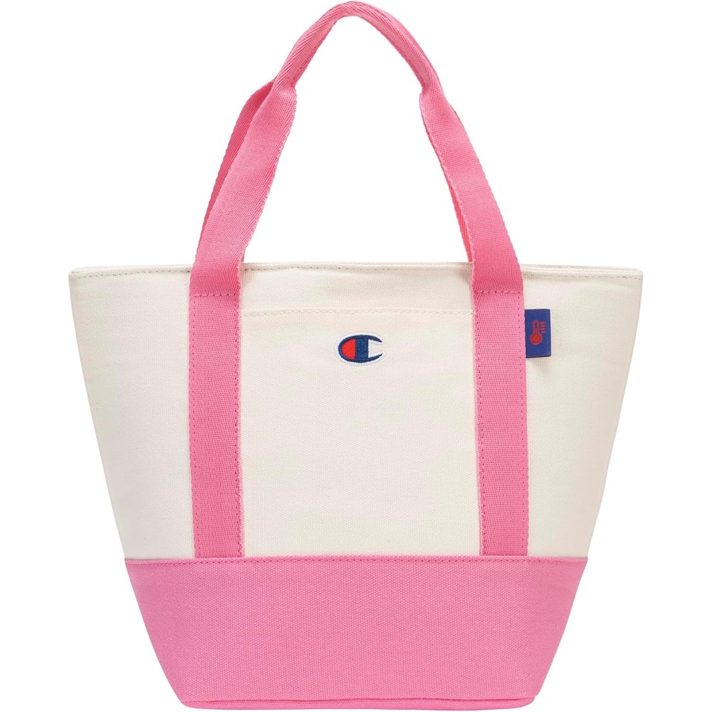 image:imageChampion Classic Canvas Insulated Lunch Tote with Front Slip Pocket Bottle LoopCottonPink Cosmos