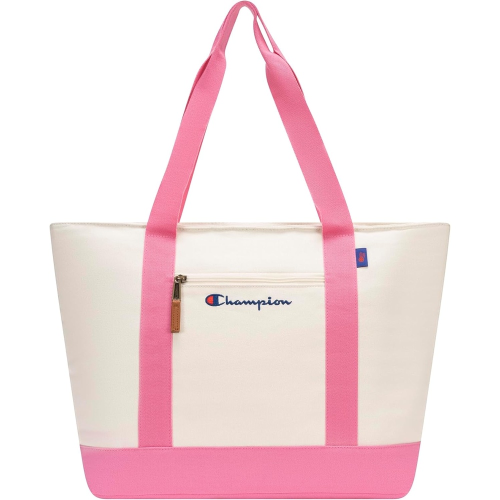 image:imageChampion Classic Canvas Insulated Market Tote with Bottle Opener Zip Pocket CottonPink Cosmos One SizeCottonPink Cosmos