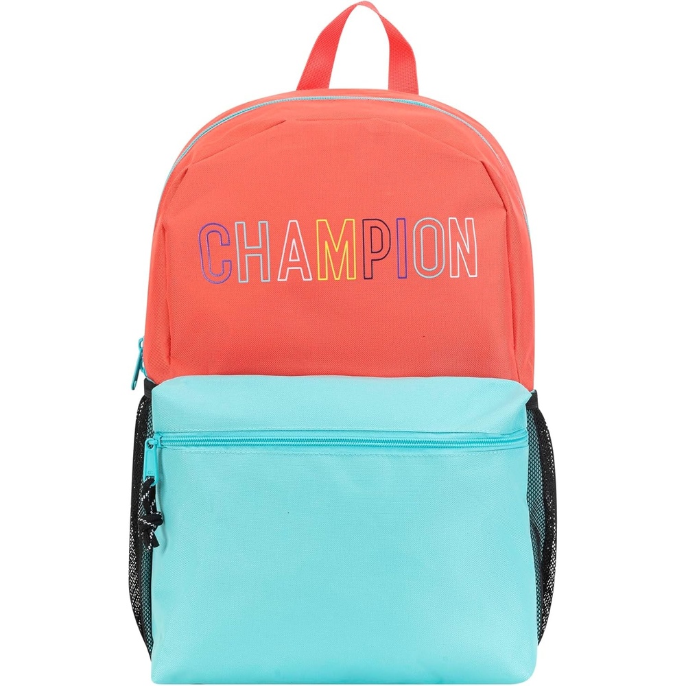 image:imageChampion Kids Merit Backpack with Padded Straps Water Bottle Pocket and Laptop Compartment for Daily Use Coral One SizeCoral