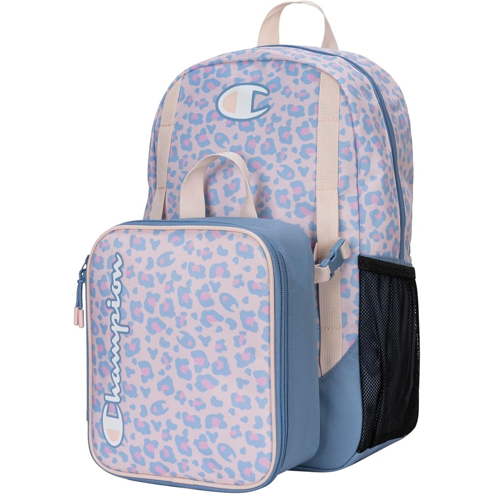 image:imageChampion Kids Mode 2Piece Backpack and Insulated Lunch Box Combo Set with Laptop Compartment Padded Straps Water Bottle Pocket for Daily Use Endless SkyRose One Size