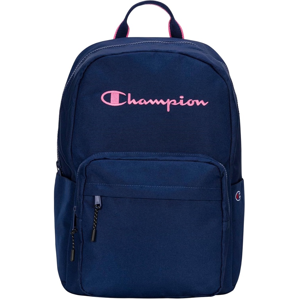 image:imageChampion Steady Laptop Backpack with Padded Adjustable Straps Water Bottle Pockets for Work Travel Commute Ballerina SlipperFuchsia One SizeBlue DepthsPink Cosmos