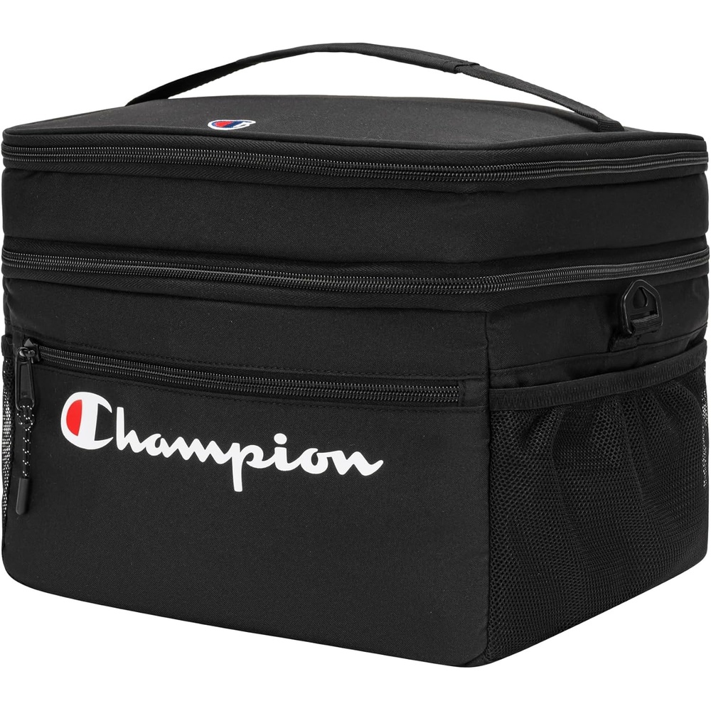 image:imageChampion System Soft Insulated Carryall with Dual Compartments Bottle Opener Adjustable StrapBlack