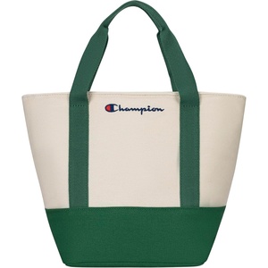 Champion Classic Canvas Insulated Lunch Tote with Front Slip Pocket, Bottle Loop(Cotton/Blue Depths)