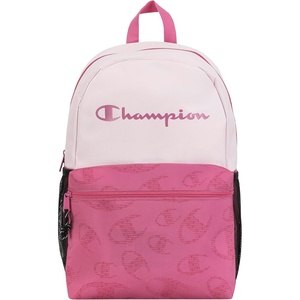 Champion Kids’ Merit Backpack with Padded Straps, Water Bottle Pocket and Laptop Compartment for Daily Use, Coral, One Size(Pink)