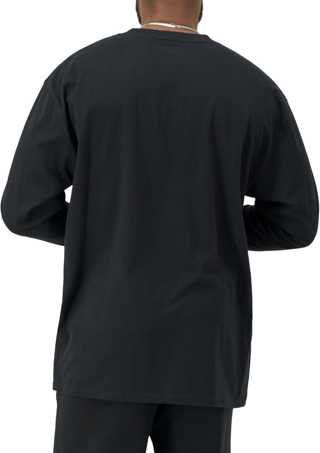 image:imageChampion Mens Classic Long Sleeve TShirt Standard Fit Script amp C Logo Available in Regular and Big amp TallBlack Classic Script Logo