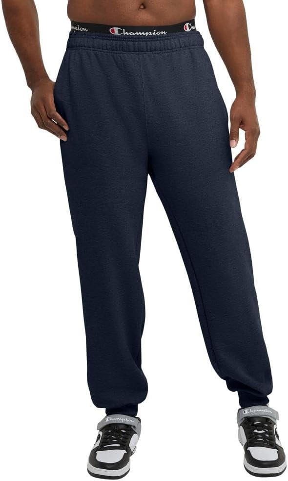 image:imageChampion Mens Fleece Joggers Sweatpants Standard Fit Midweight Fleece Available in Regular and Big amp TallDeep Navy C Logo