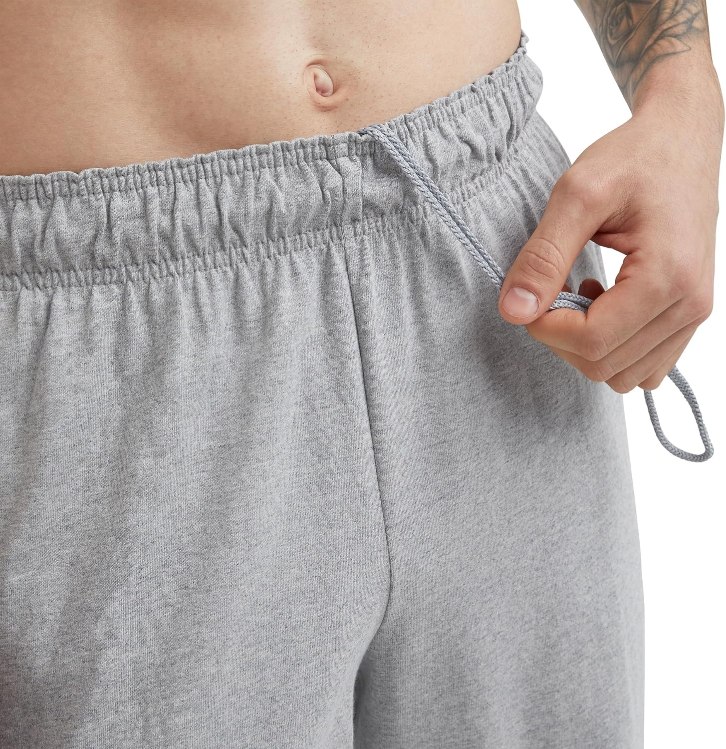 image:imageChampion Mens OpenBottom Lounge Pants Standard Fit Lightweight 100 Cotton Available in Regular and Big amp TallOxford Gray