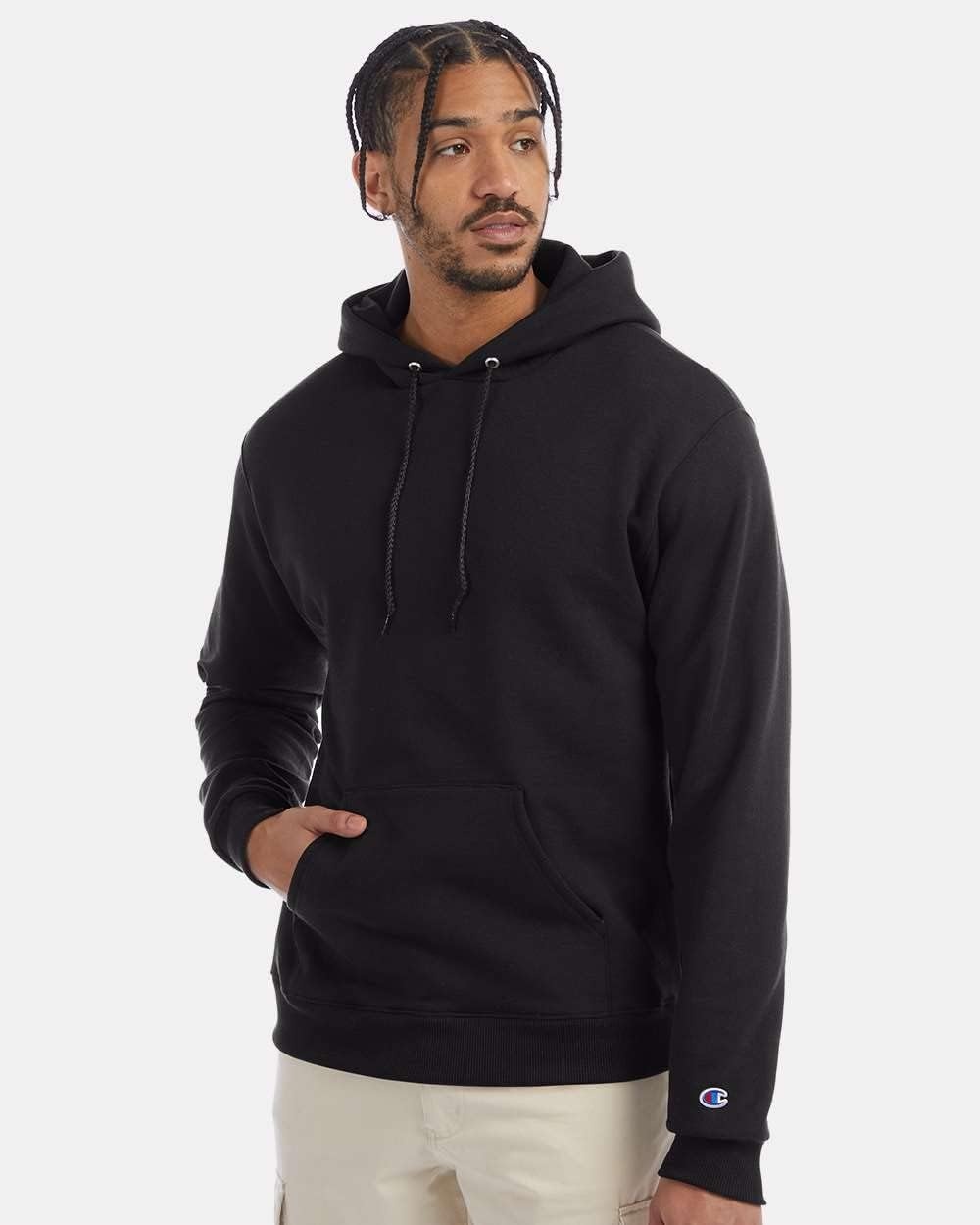 image:imageChampion Mens Pullover Fleece Hoodie Midweight C Logo Reg Or Big amp TallChocolate Brown