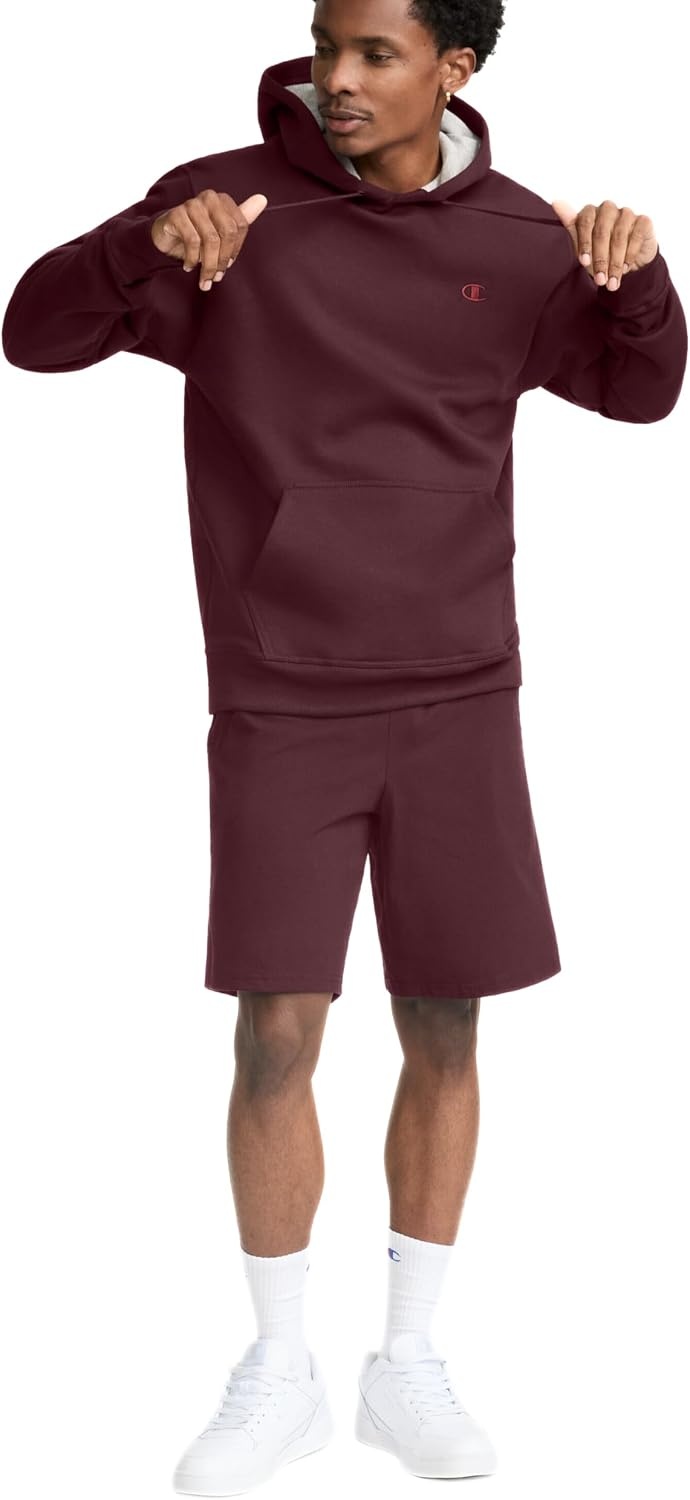 image:imageChampion Mens Pullover Fleece Hoodie Midweight C Logo Reg Or Big amp TallMaroon C Logo