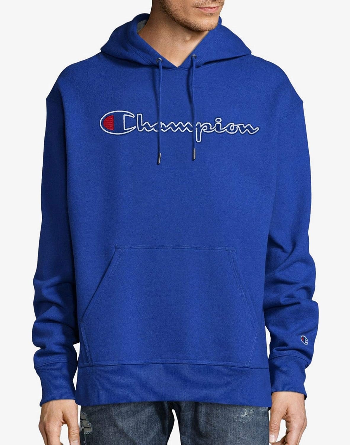 image:imageChampion Mens Pullover Fleece Hoodie Midweight C Logo Reg Or Big amp TallNavy