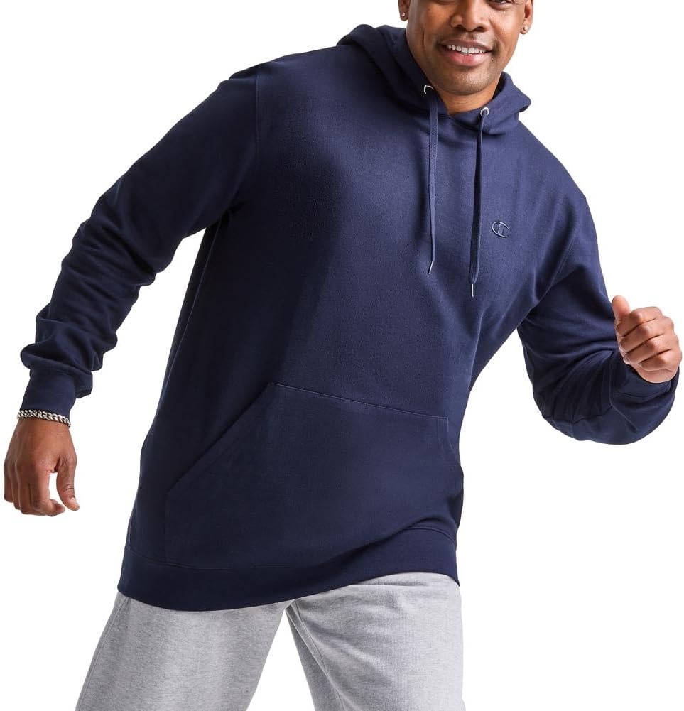 image:imageChampion Mens Pullover Fleece Hoodie Midweight C Logo Reg Or Big amp TallNavy C Logo