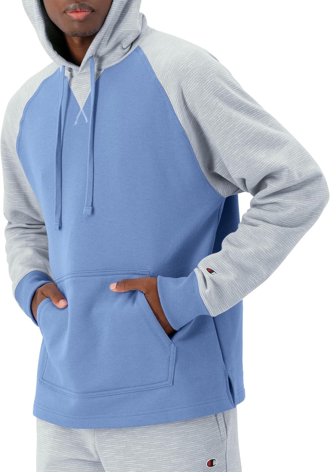 image:imageChampion Mens Pullover Fleece Hoodie Midweight C Logo Reg Or Big amp TallPlaster BlueNaturalPlaster Blue
