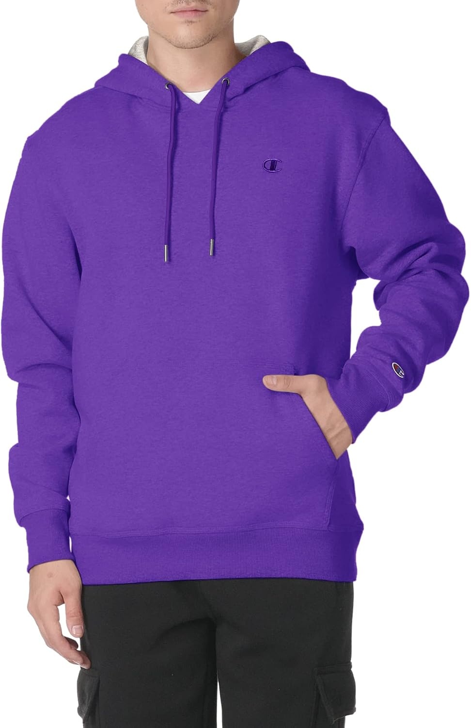image:imageChampion Mens Pullover Fleece Hoodie Midweight C Logo Reg Or Big amp TallPurple C Logo