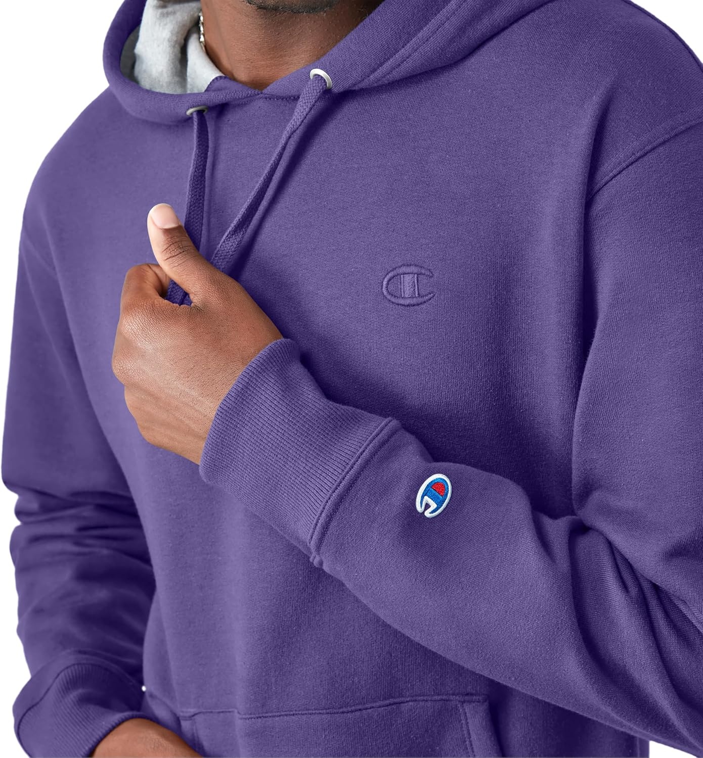 image:imageChampion Mens Pullover Fleece Hoodie Midweight C Logo Reg Or Big amp TallPurple C Logo