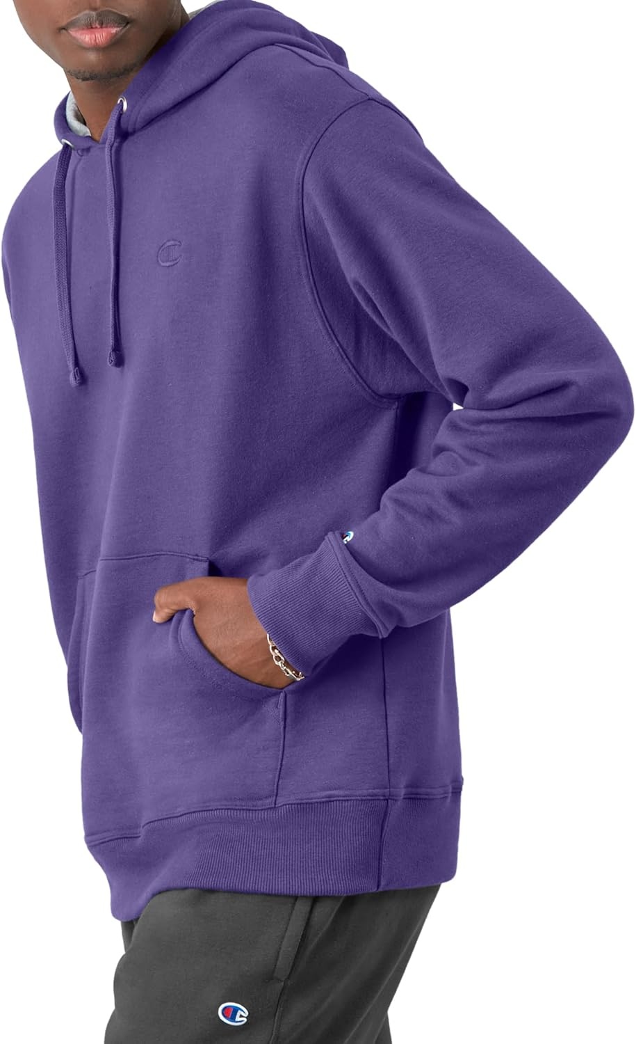 image:imageChampion Mens Pullover Fleece Hoodie Midweight C Logo Reg Or Big amp TallPurple C Logo
