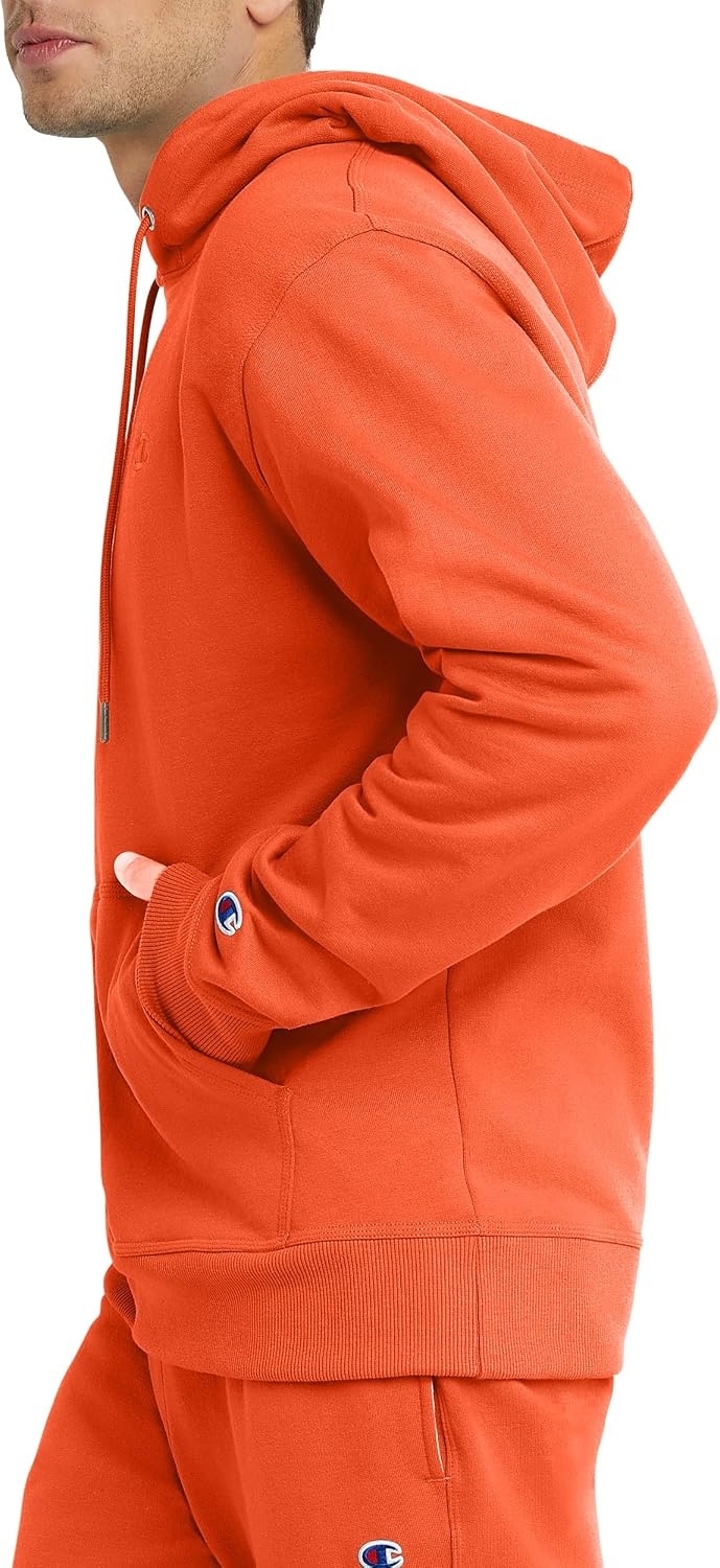 image:imageChampion Mens Pullover Fleece Hoodie Midweight C Logo Reg Or Big amp TallSpicy Orange C Logo