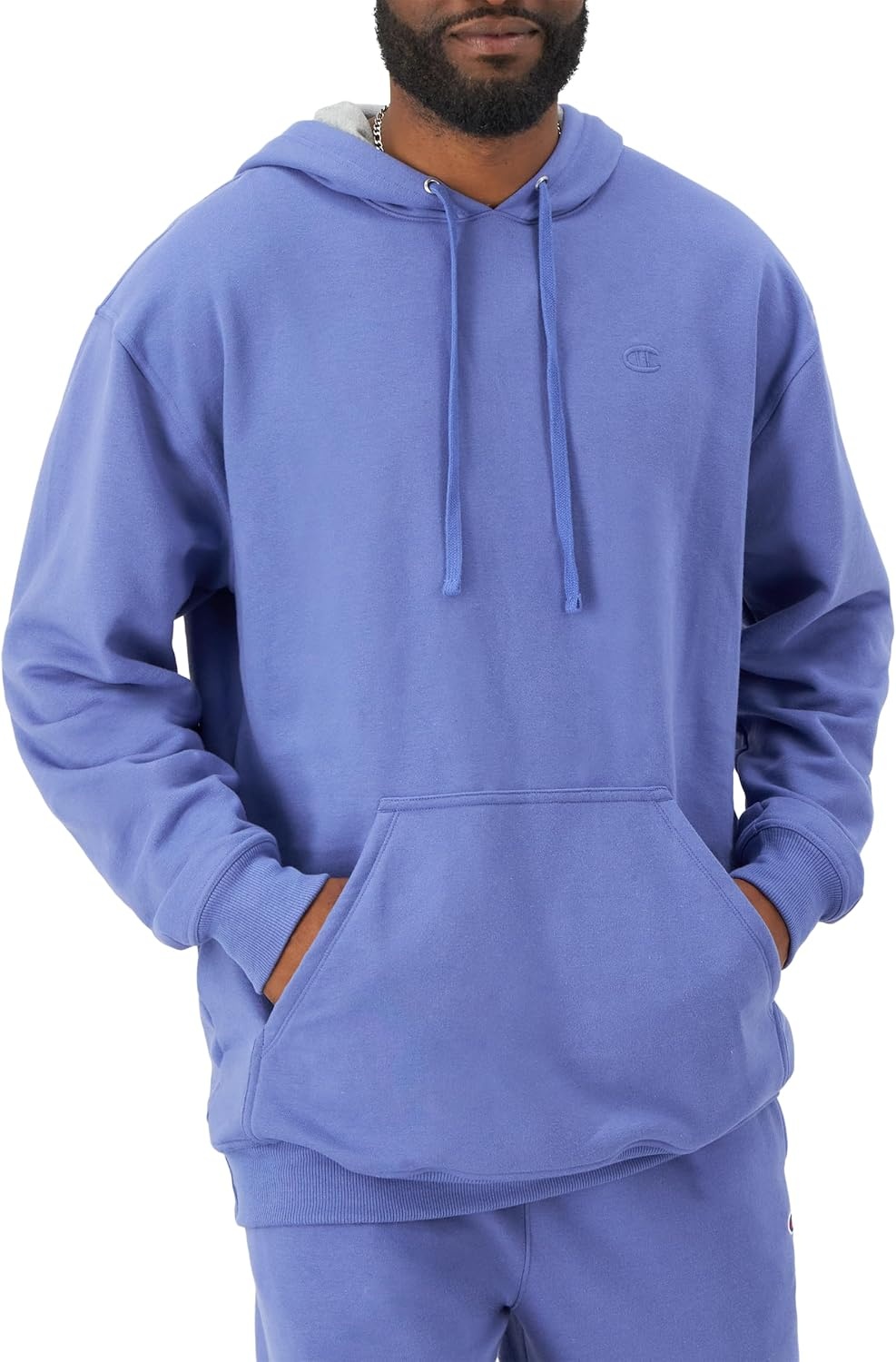 image:imageChampion Mens Pullover Fleece Hoodie Midweight C Logo Reg Or Big amp TallStone Crush Blue C Logo